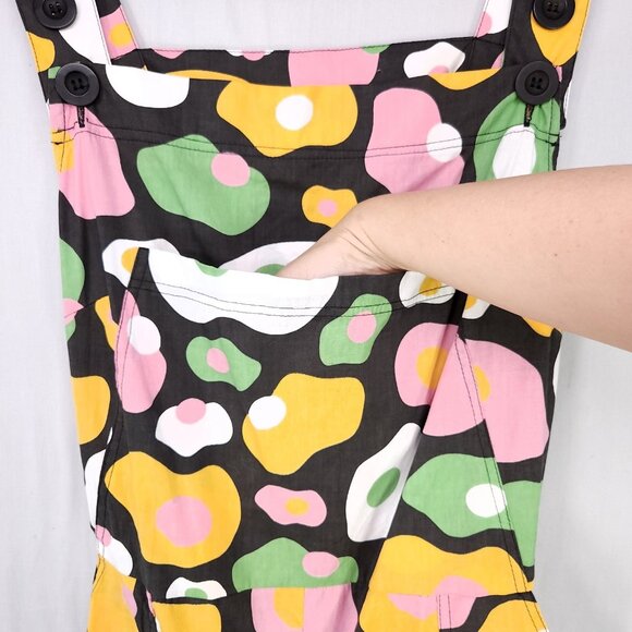 Nooworks Jumpsuit XL Egg Print Coveralls Sleeveless Pockets - Picture 13 of 16